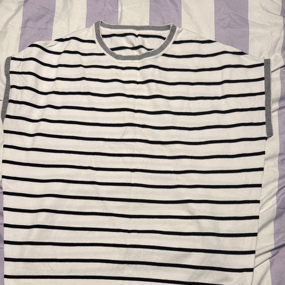 Striped Black and White Men's Shirt